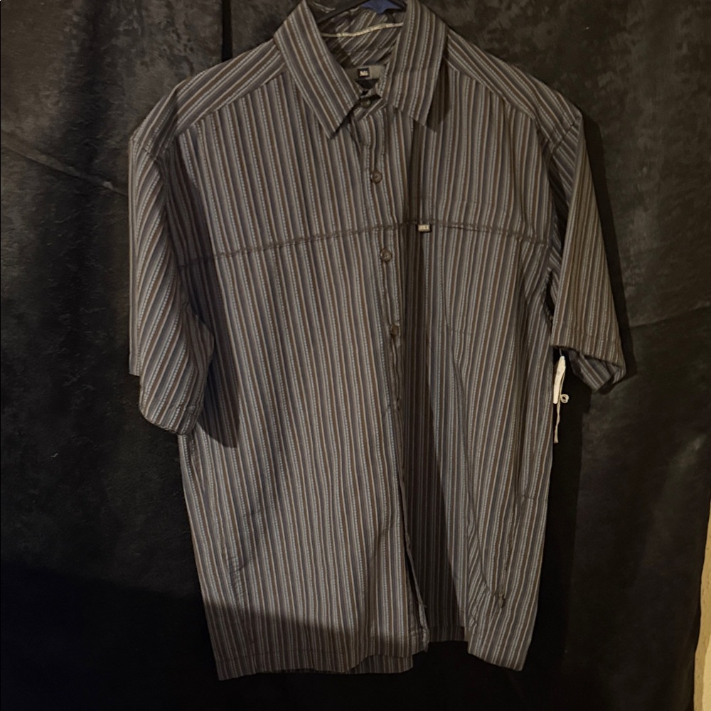Rei Men's Striped Short Sleeve Shirt Size Small